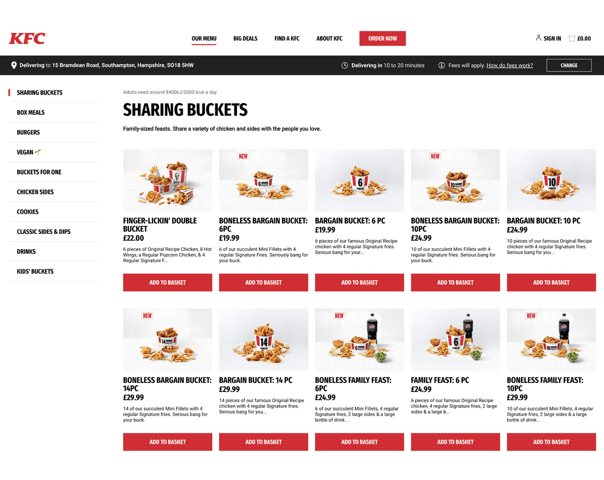 KFC Delivery - Order